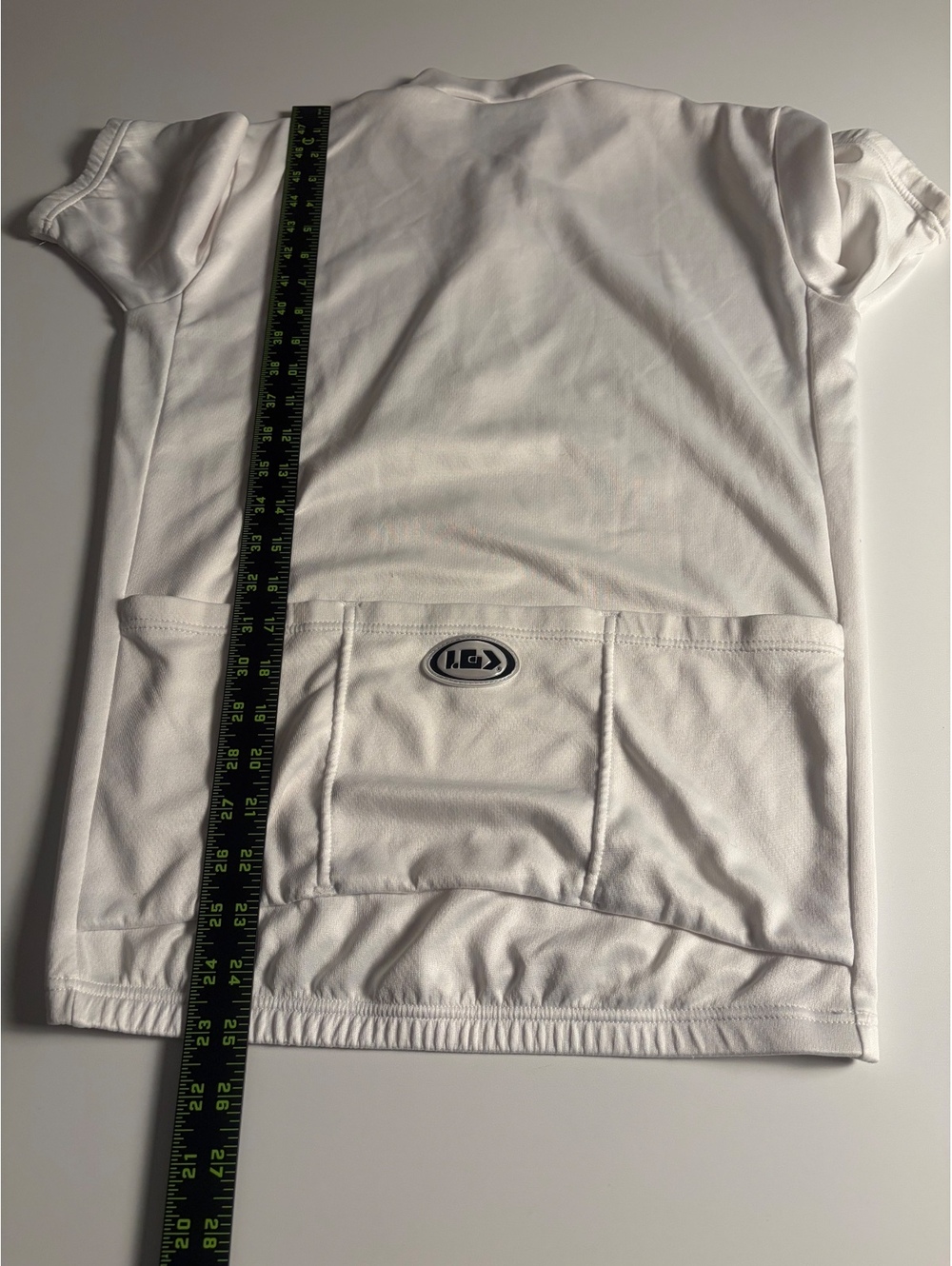 Louis Garneau White Cycling Jersey with Half Zip and Rear Pk